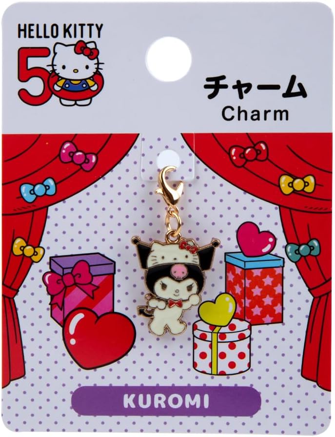 DAISO Kuromi Decorative Charm - Cute Sanrio Character Keychain Accessory - Image 1